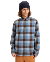 The Quiksilver Mens Motherfly Plaid Shirt in China Blue Motherfly Check