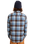 The Quiksilver Mens Motherfly Plaid Shirt in China Blue Motherfly Check
