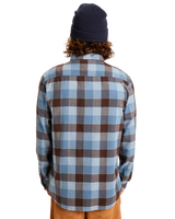 The Quiksilver Mens Motherfly Plaid Shirt in China Blue Motherfly Check