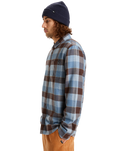 The Quiksilver Mens Motherfly Plaid Shirt in China Blue Motherfly Check
