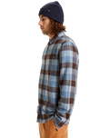 The Quiksilver Mens Motherfly Plaid Shirt in China Blue Motherfly Check