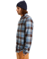 The Quiksilver Mens Motherfly Plaid Shirt in China Blue Motherfly Check