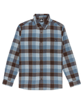 The Quiksilver Mens Motherfly Plaid Shirt in China Blue Motherfly Check