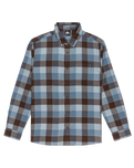 The Quiksilver Mens Motherfly Plaid Shirt in China Blue Motherfly Check