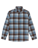 The Quiksilver Mens Motherfly Plaid Shirt in China Blue Motherfly Check