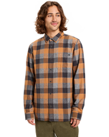 The Quiksilver Mens Motherfly Plaid Shirt in Almond Motherfly Check