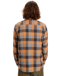 The Quiksilver Mens Motherfly Plaid Shirt in Almond Motherfly Check