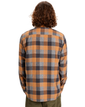 The Quiksilver Mens Motherfly Plaid Shirt in Almond Motherfly Check