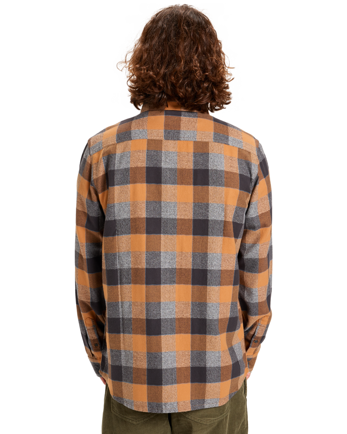 The Quiksilver Mens Motherfly Plaid Shirt in Almond Motherfly Check