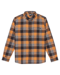 The Quiksilver Mens Motherfly Plaid Shirt in Almond Motherfly Check