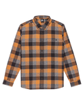 The Quiksilver Mens Motherfly Plaid Shirt in Almond Motherfly Check