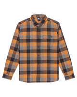 The Quiksilver Mens Motherfly Plaid Shirt in Almond Motherfly Check