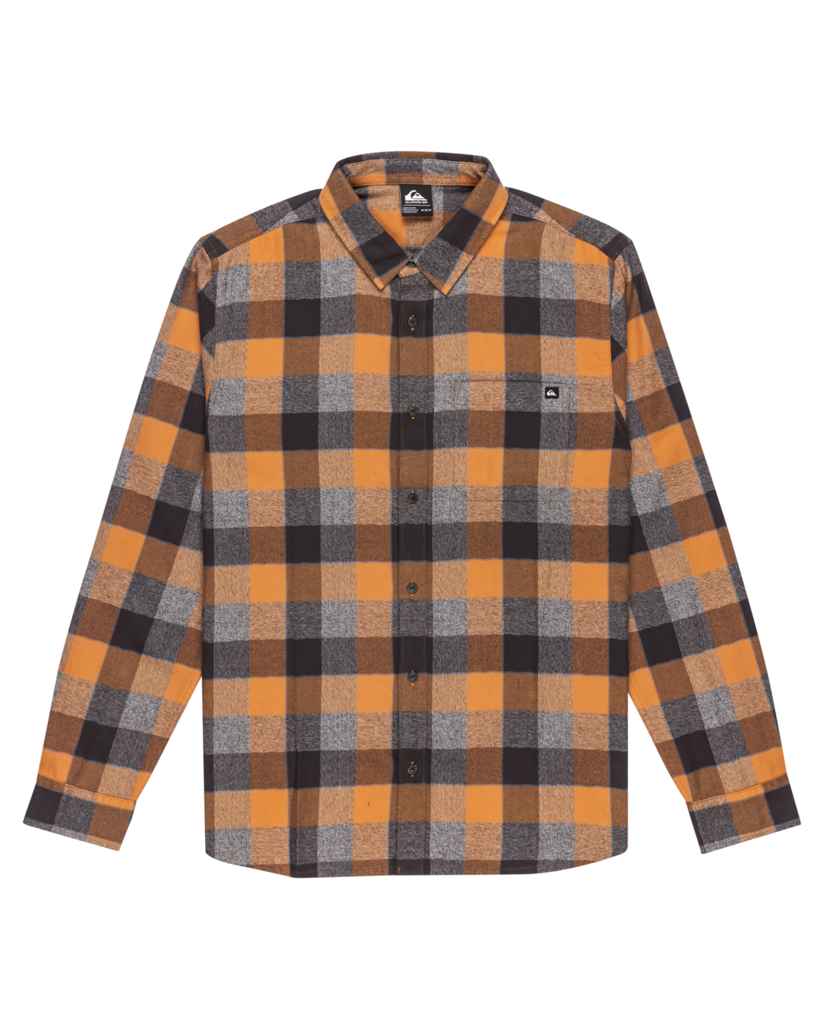The Quiksilver Mens Motherfly Plaid Shirt in Almond Motherfly Check