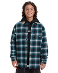 The Quiksilver Mens Mercury Desert Shadow Check Shirt in Orion Blue Desert Shadow