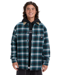 The Quiksilver Mens Mercury Desert Shadow Check Shirt in Orion Blue Desert Shadow