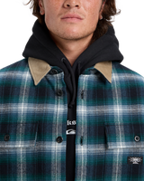 The Quiksilver Mens Mercury Desert Shadow Check Shirt in Orion Blue Desert Shadow