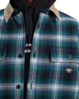 The Quiksilver Mens Mercury Desert Shadow Check Shirt in Orion Blue Desert Shadow