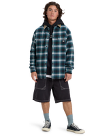 The Quiksilver Mens Mercury Desert Shadow Check Shirt in Orion Blue Desert Shadow