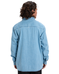 The Quiksilver Mens Bozeman Denim Shirt in Flint Stone