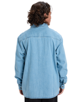 The Quiksilver Mens Bozeman Denim Shirt in Flint Stone