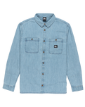 The Quiksilver Mens Bozeman Denim Shirt in Flint Stone