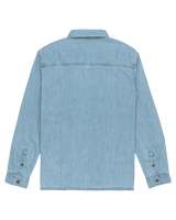 The Quiksilver Mens Bozeman Denim Shirt in Flint Stone