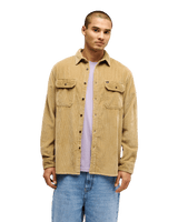 The Quiksilver Mens Venture Cord Shirt in Kelp