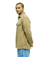 The Quiksilver Mens Venture Cord Shirt in Kelp