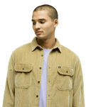 The Quiksilver Mens Venture Cord Shirt in Kelp