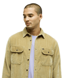 The Quiksilver Mens Venture Cord Shirt in Kelp
