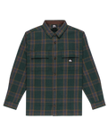 The Quiksilver Mens Yankee Shirt in Trekking Green Yankee Plaid