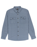 The Quiksilver Mens Salt Lake Waffle Shirt in China Blue Salt Lake