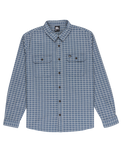 The Quiksilver Mens Salt Lake Waffle Shirt in China Blue Salt Lake