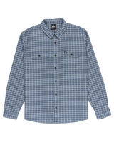 The Quiksilver Mens Salt Lake Waffle Shirt in China Blue Salt Lake