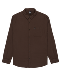The Quiksilver Mens Motherfly Solid Shirt in Chocolate Brown