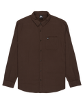 The Quiksilver Mens Motherfly Solid Shirt in Chocolate Brown