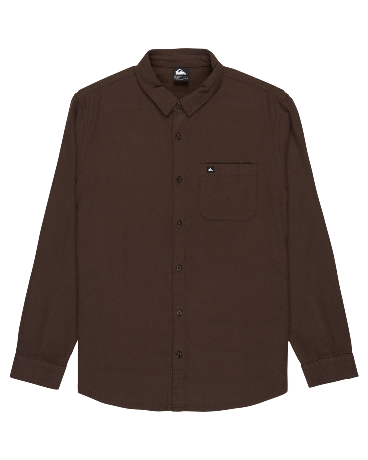 The Quiksilver Mens Motherfly Solid Shirt in Chocolate Brown