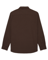 The Quiksilver Mens Motherfly Solid Shirt in Chocolate Brown