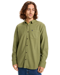 The Quiksilver Mens Motherfly Solid Shirt in Loden Green