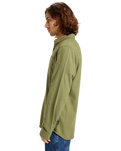The Quiksilver Mens Motherfly Solid Shirt in Loden Green