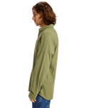 The Quiksilver Mens Motherfly Solid Shirt in Loden Green