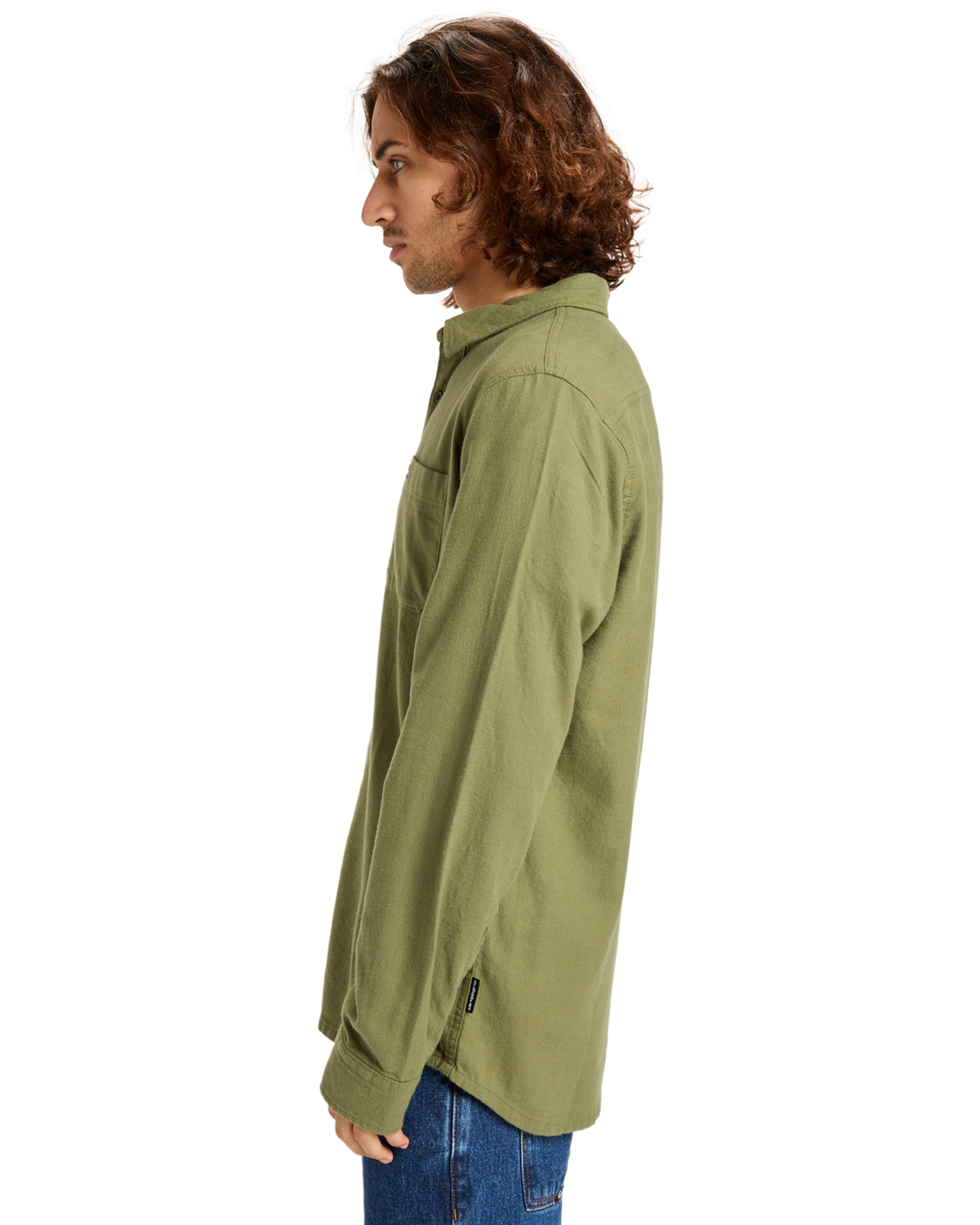 The Quiksilver Mens Motherfly Solid Shirt in Loden Green