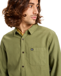 The Quiksilver Mens Motherfly Solid Shirt in Loden Green