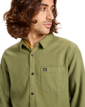 The Quiksilver Mens Motherfly Solid Shirt in Loden Green