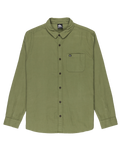 The Quiksilver Mens Motherfly Solid Shirt in Loden Green
