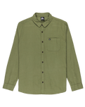 The Quiksilver Mens Motherfly Solid Shirt in Loden Green