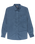 The Quiksilver Mens Smoke Trail Corduroy Shirt in China Blue