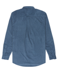 The Quiksilver Mens Smoke Trail Corduroy Shirt in China Blue