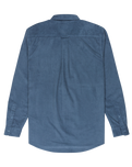 The Quiksilver Mens Smoke Trail Corduroy Shirt in China Blue