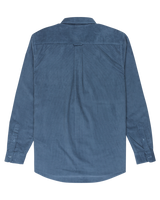 The Quiksilver Mens Smoke Trail Corduroy Shirt in China Blue